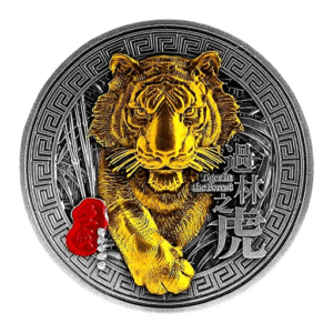 antelope of the 4th chakra – 2oz silver coin with color